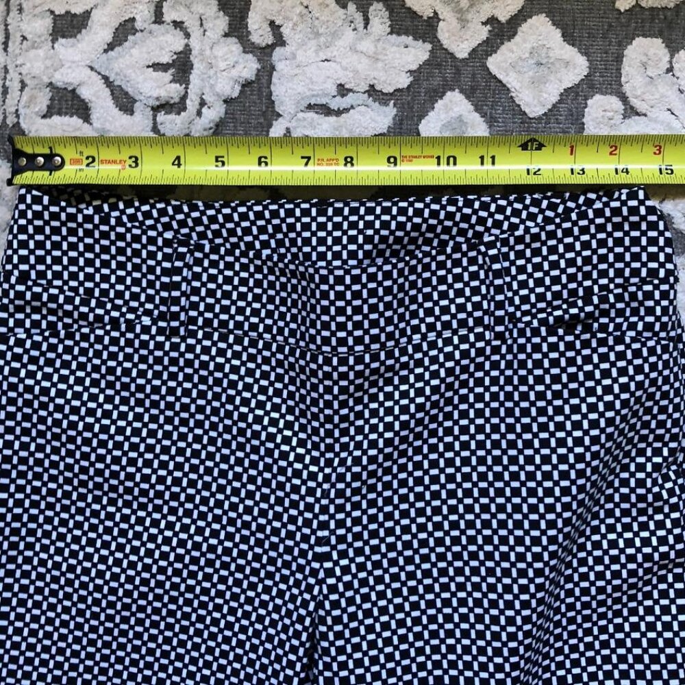 WhiteHouseBlackMarket, Black&White, Square Print, Dressy Capri, Sz: see descript - Picture 5 of 8